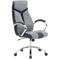 Beliani Bürostuhl Grau höhenverstellbar bequemer Drehstuhl Modernes Design -