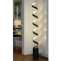 ECO-Light LED-Stehlampe Helix Metall Schwarz