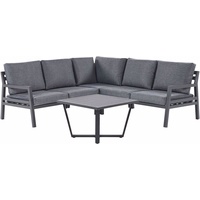 Beliani 2-tlg Lounge Set VIZZINI in Grau/Schwarz | Gr.: