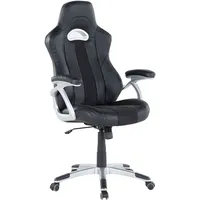 Beliani Bürostuhl Drehbar Gaming Schreibtisch Modern - Schwarz