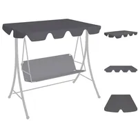 VidaXL Ersatzdach für Hollywoodschaukel Anthrazit 188/168x145/110 cm