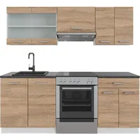 Vicco Küchenzeile KÜCHENBLOCK EINBAU Sonoma