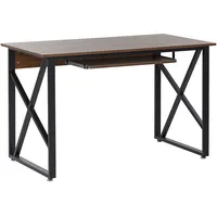 Beliani Schreibtisch, DARBY Dunkelbraun 120 cm 60 cm)
