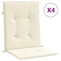 VidaXL Gartenstuhlauflagen 4 Stk. Creme 100x50x3 cm