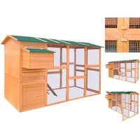 VidaXL Hühnerstall 295 x 163 x 170 cm braun