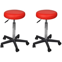 VidaXL Rollhocker 2 St. rot