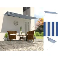 VidaXL Einziehbare Markise 300×150 cm Blau und Weiß