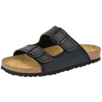 LICO BIOLINE Man SOFT Herren Pantoletten, Schwarz/ Braun, 42