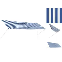 VidaXL Einziehbare Markise 400 x 150 cm blau