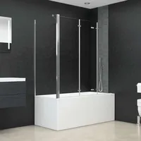 VidaXL Duschabtrennung 120x69x130 cm Hartglas Transparent