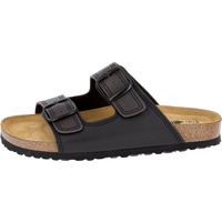 LICO BIOLINE Man SOFT Herren Pantoletten, Schwarz/ Braun, 46