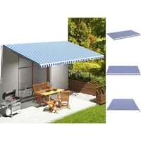 VidaXL Markisenbespannung 6 x 3,5 m blau-weiß