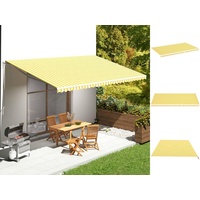 VidaXL Markisenbespannung 6 x 3,5 m gelb und weiß