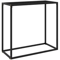 VidaXL Konsolentisch Schwarz 80x35x75 cm Hartglas