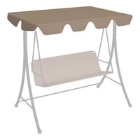 VidaXL Ersatzdach für Hollywoodschaukel Taupe 188/168x145/110 cm