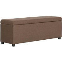 VidaXL Bank mit Staufach 116 cm Braun Polyester