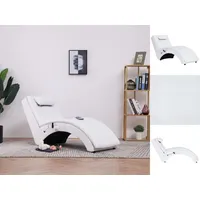 VidaXL Massage Chaiselongue mit Kissen Weiß