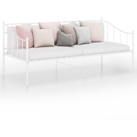 VidaXL Schlafsofa Bettgestell Weiß Metall 90x200 cm