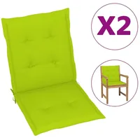 VidaXL Gartenstuhlauflagen 2 Stk. Hellgrün 100x50x4 cm