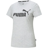 Puma Essentials Logo T-Shirt Damen 04 light gray heather