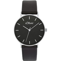 S.Oliver Armbanduhr Damenuhr, Analog, Lederarmband