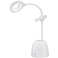 Goobay LED Schreibtischleuchte mit Mini-Ventilator und Stiftebox
