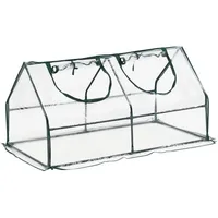 [en.casa] Mini Gewächshaus Laubach 120x60x60cm Foliengewächshaus für draußen Treibhaus