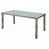 Dynamic24 Polyrattan Premium Gartentisch 205 x 75 x 100