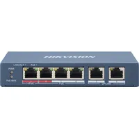Hikvision DS-3E0106HP-E (6 Ports), Netzwerk Switch, Blau