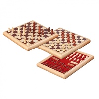 Philos 2803 - Schach-Dame-Set, Holzbox, 32x32x4cm