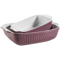Mäser Kitchen Time Auflaufform, BERRY, rechteckig, 2er Set,