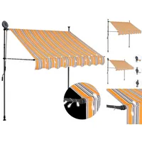 VidaXL Einziehbare Markise Handbetrieben mit LED 150 cm Gelb