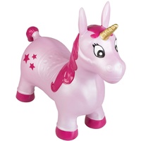 IDENA Hüpfpferd Einhorn pink mit Sternen,