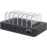 Manhattan 6-Port USB-Ladestation schwarz (102254)