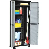 VidaXL Kunststoffschrank 0,68 x 0,39 x 1,72 m grau