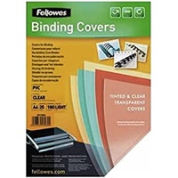 Fellowes 5380001 Deckblatt A4 PVC 180 Mikron, 25 Stück,