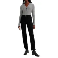 Levi's 314 Shaping Straight Jeans, Black and Black, 27W