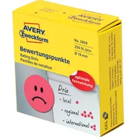 Avery Zweckform Bewertungspunkt trauriger Smiley Sticker Ø 19 mm
