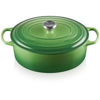 Le Creuset Signature Bräter 31 cm oval bamboo green