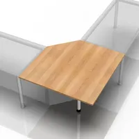 Hammerbacher Verbindungsplatte höhenverstellbar Prokura nussbaum, Trapezform 120,0 x 80,0