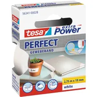 Tesa extra Power Perfect Gewebeband weiß 2,75 m x