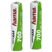 Hama NiMH-Akkus 2x AAA 700 mAh 1,2V (00056801) Telefonkabel