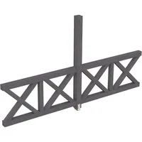 SKANHOLZ Seitenwand Andreaskreuz 355 x 210 cm schiefergrau