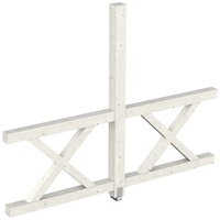 SKANHOLZ Seitenwand Andreaskreuz 255 x 210 cm weiß