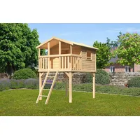 Akubi Spielturm "Unfug", beige (natur), Spieltürme, KinderB:155cm H:309cm T:198cm,