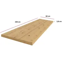 Küchen-Preisbombe Küchen Arbeitsplatte 230cm 38 mm Küchenzeile Küchenblock Eiche