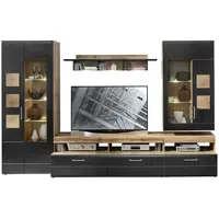Innostyle Wohnwand Sonate Lack Schwarz