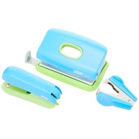 Rapid Locher und Heftgeräte Set Mini blau/grün