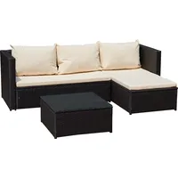 Jet-Line Lounge Sitzgruppe Sitzbank Sitzgarnitur Gartenlounge Bergen III beige