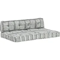 VidaXL Palettensofa-Auflage Grau Stoff Patchwork